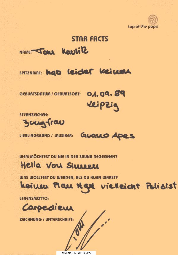 Scrisu' - So, asta e scrisu' lui Tom:D - Tom