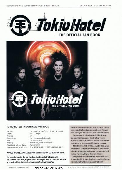 scoop - tokio hotel fan book - Tokio Hotel America with many many thanks to - Tokio Hotel